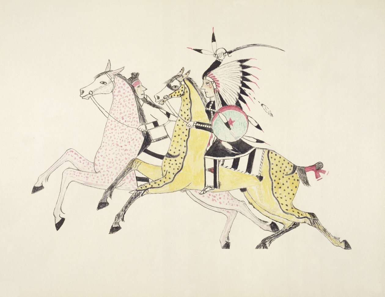 Guerrier Sioux armé d