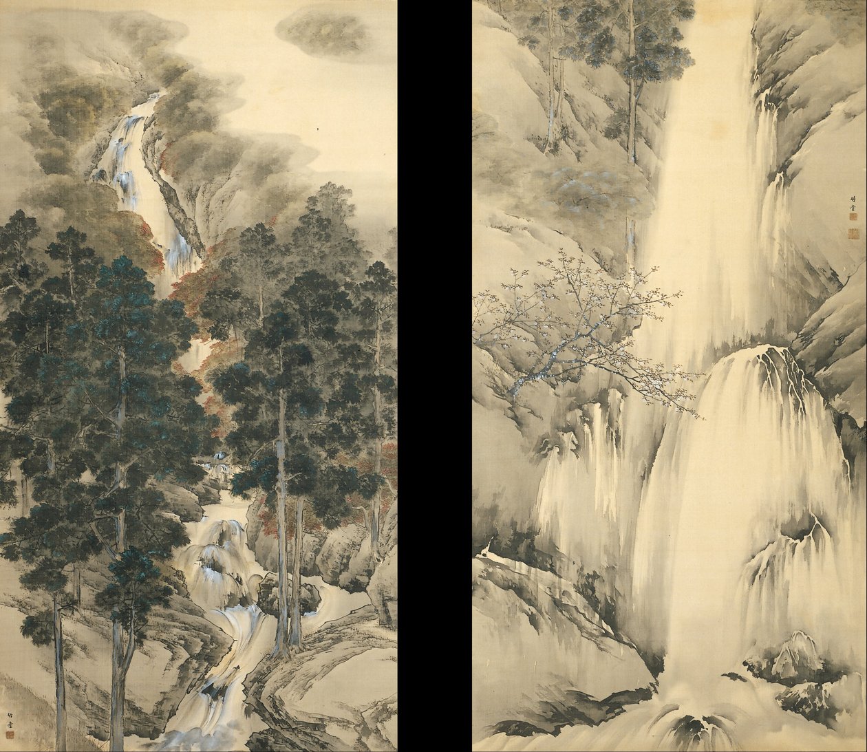 Cascade au printemps et en automne - Kishi Chikudo