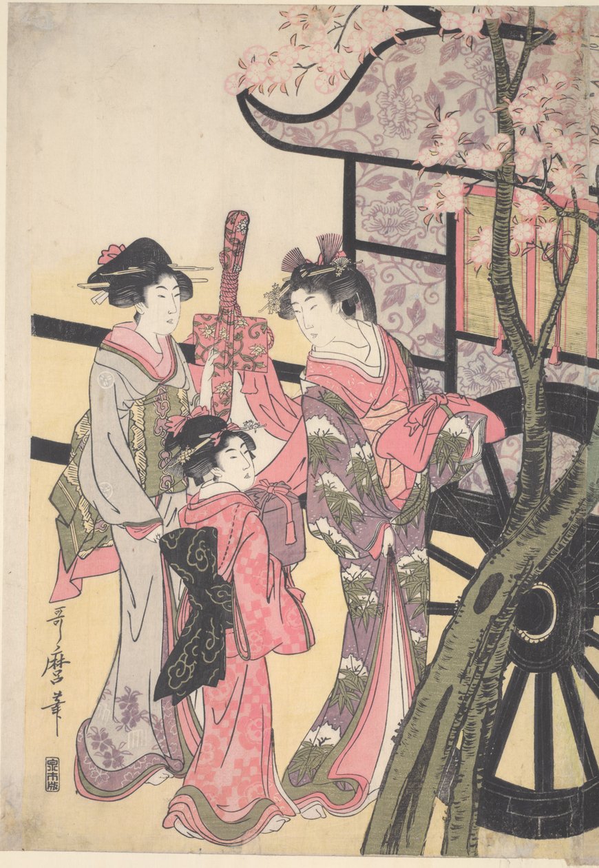 Aoi-Hime appelant Rokujo-Hime - Kitagawa Utamaro