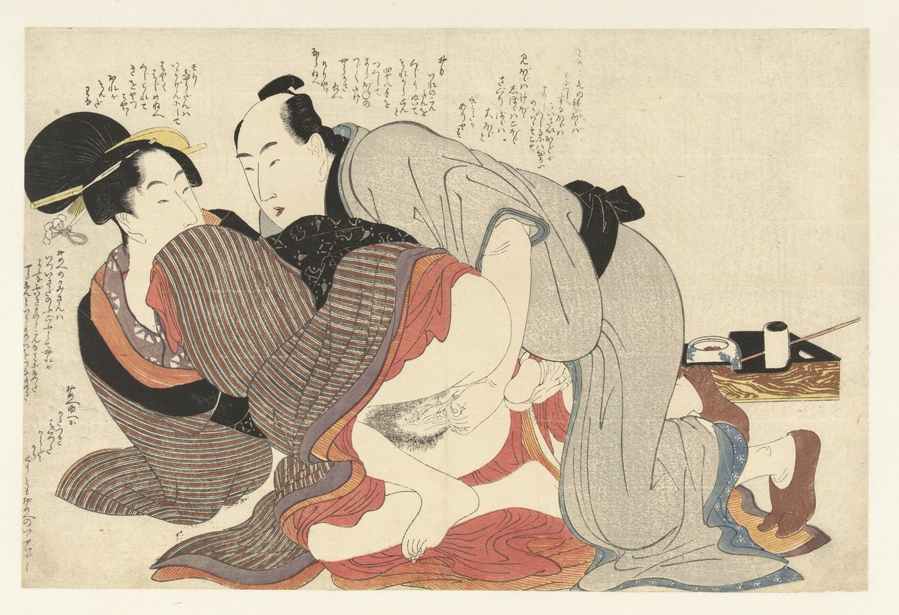 Homme marié et veuve - Kitagawa Utamaro
