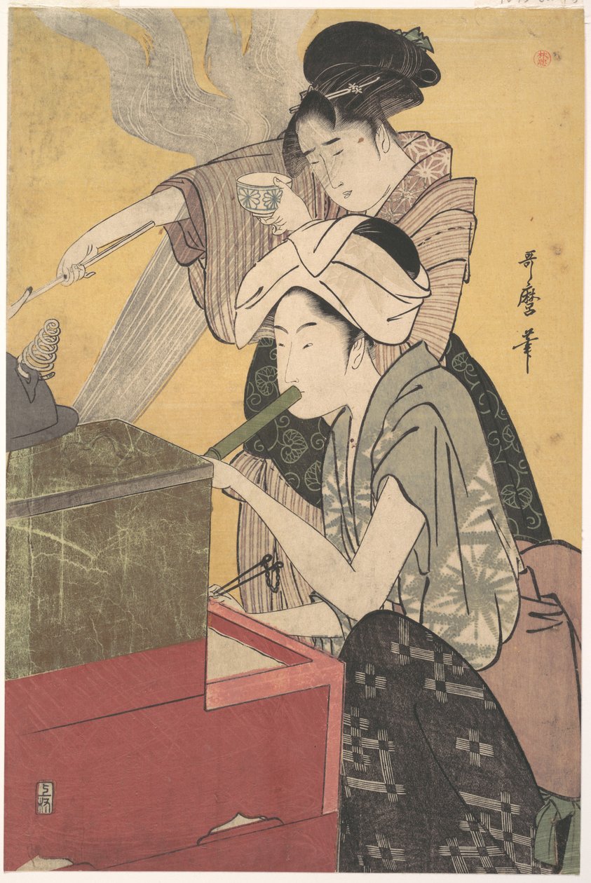 Dans la cuisine - Kitagawa Utamaro