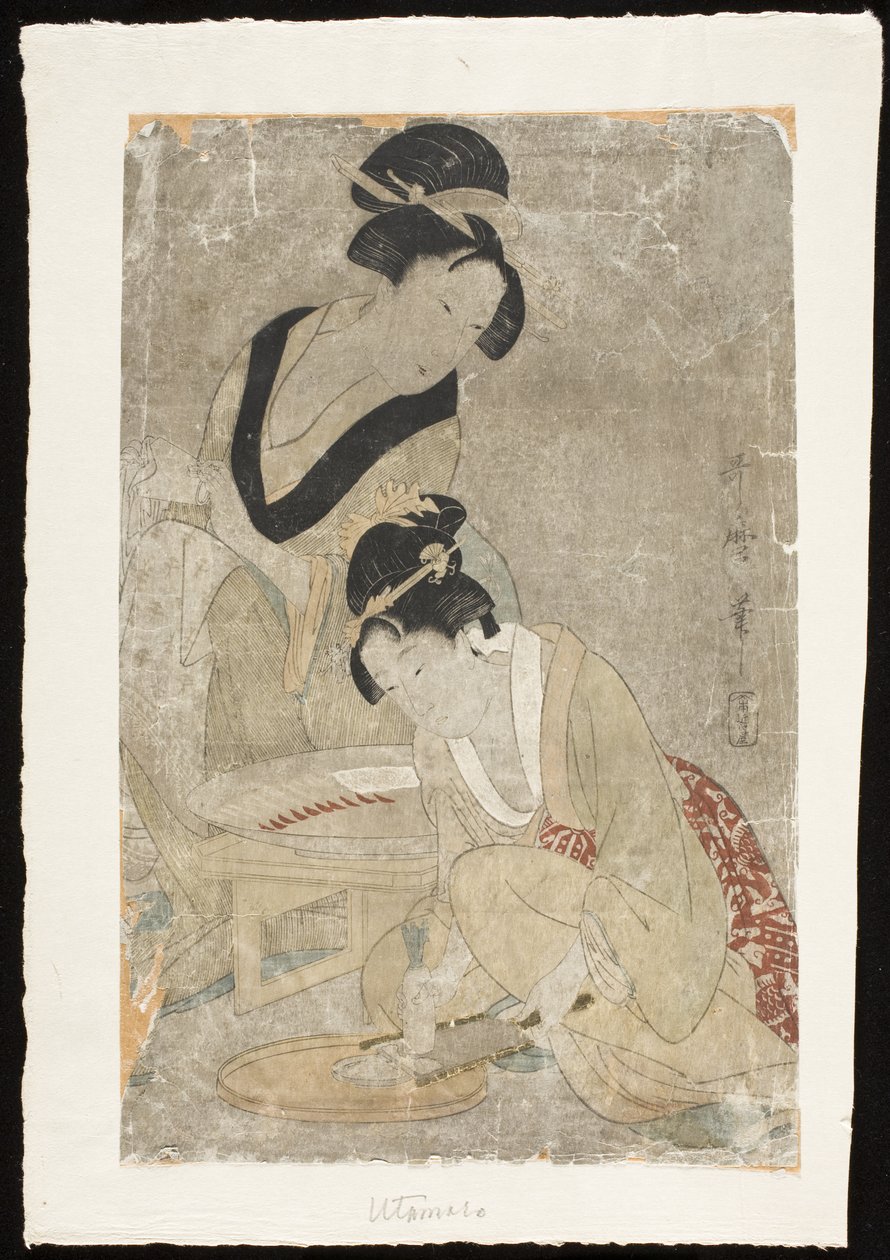 Préparation du poisson cru - Kitagawa Utamaro