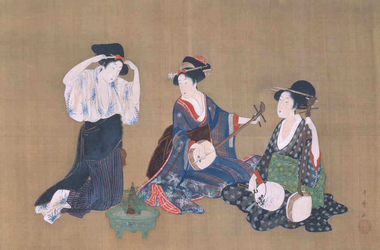 Trois beautés, c.1790 - Kitagawa Utamaro