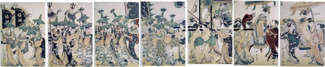 Impromptu à Yoshiwara - Kitagawa Utamaro