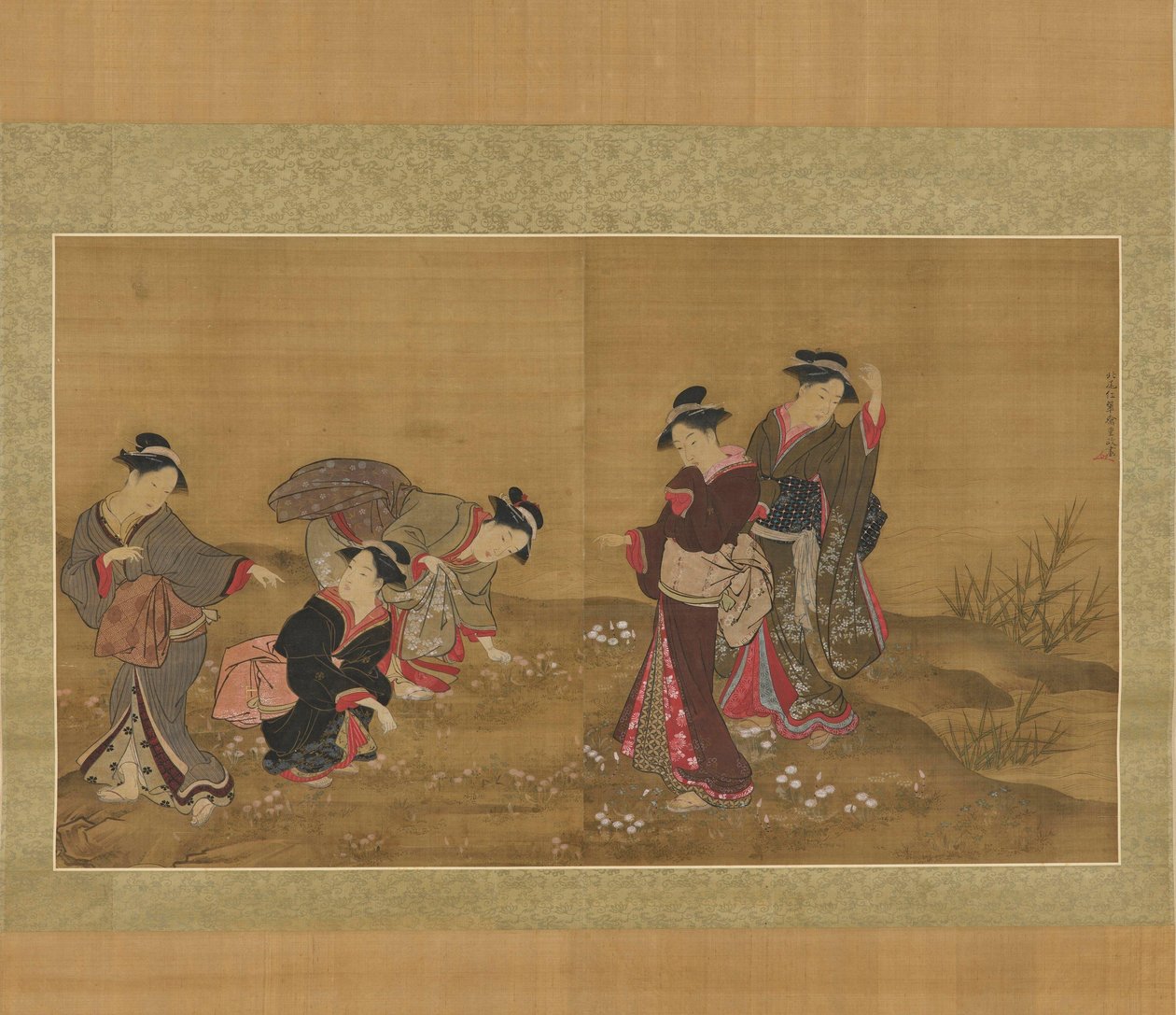 Cueillette de plantes - Kitao Shigemasa
