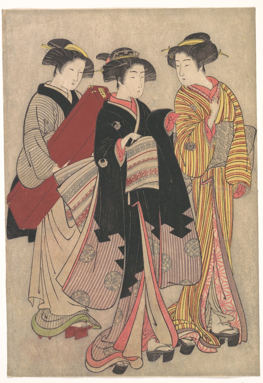 Deux geishas en promenade - Kitao Shigemasa