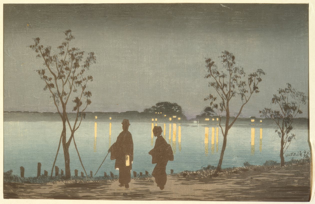 Nuit sur la rivière Sumida - Kiyochika Kobayashi