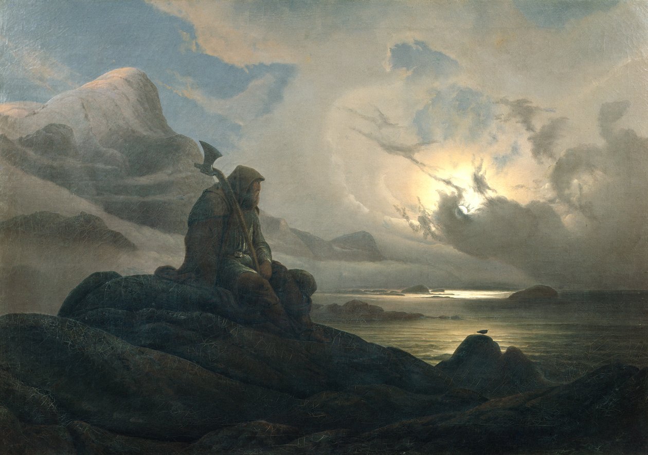 Paysage côtier avec personne - Knud Andreassen Baade