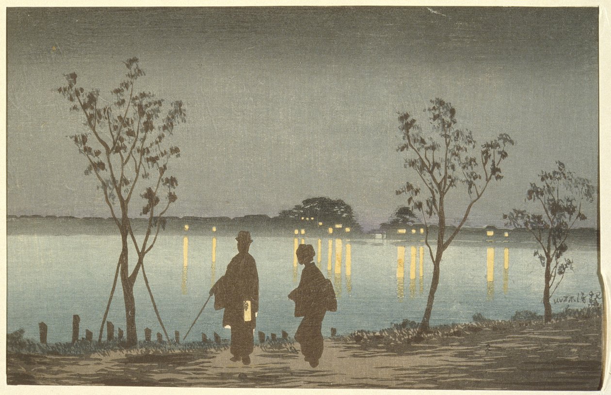 Nuit sur la rivière Sumida - Kobayashi Kiyochika