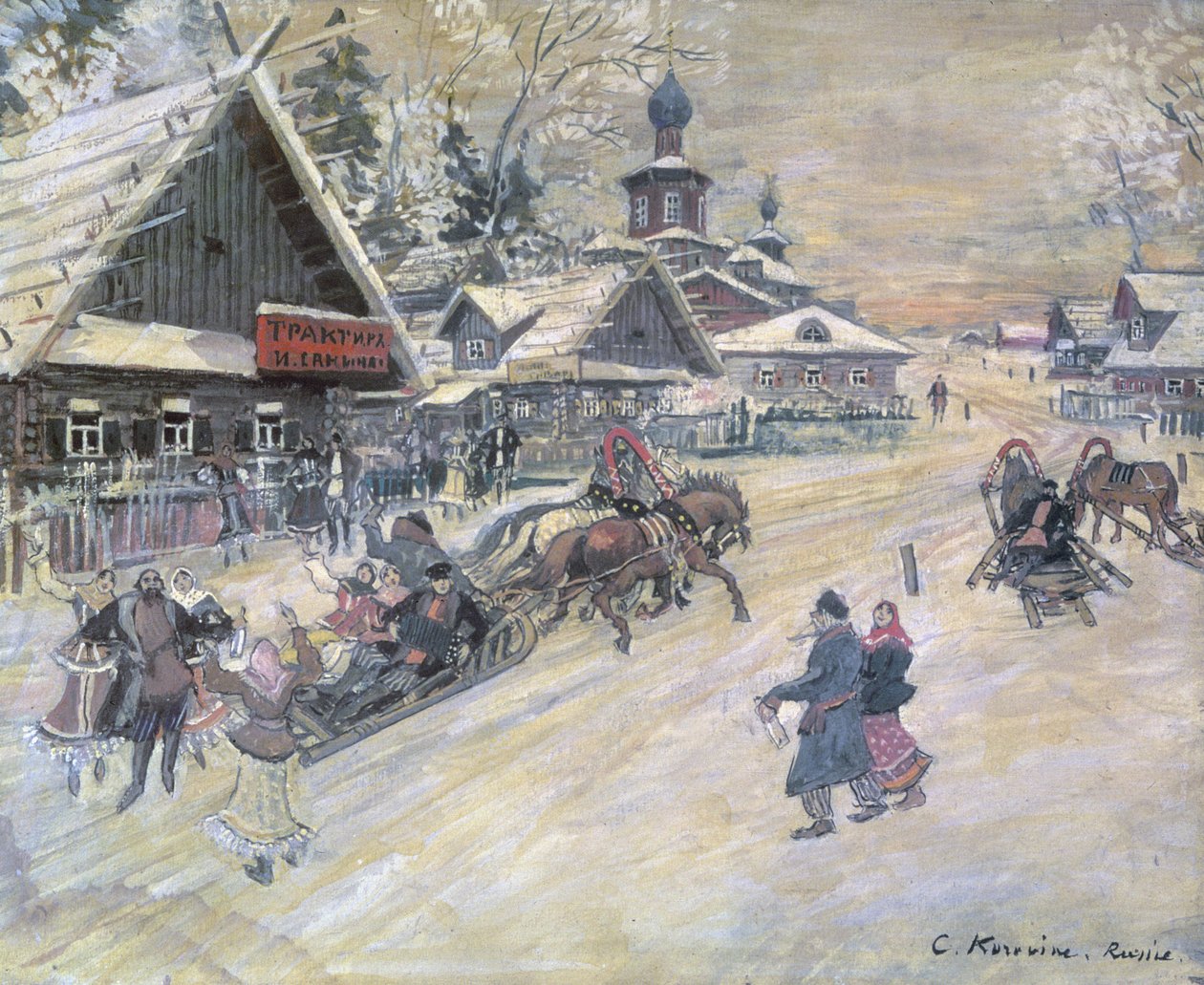 Une promenade festive, Russie - Konstantin Alekseevich Korovin