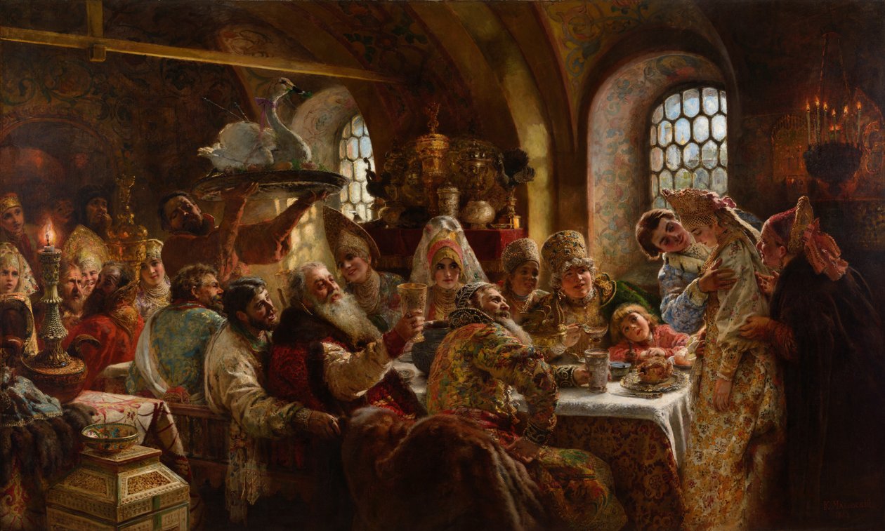 Un festin de mariage boyard - Konstantin Egorovich Makovsky