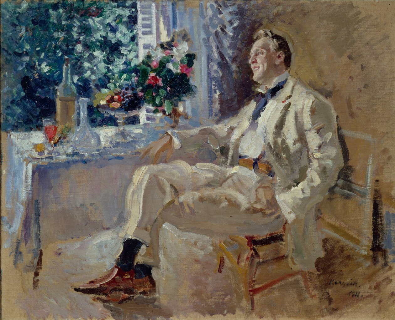 Portrait du chanteur Feodor Ivanovich Chaliapin - Konstantin Alexeyevich Korovin