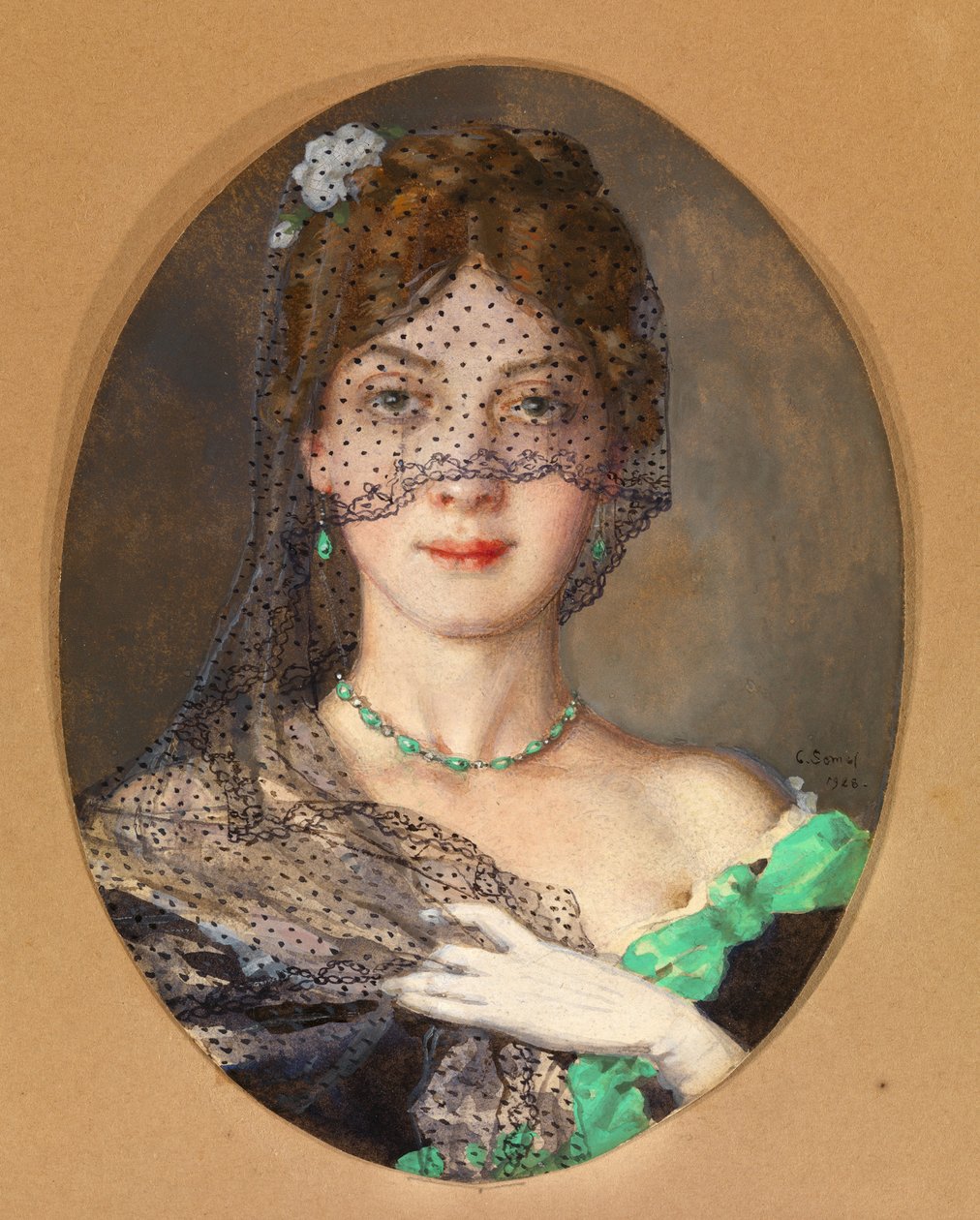La Dame au voile Manon Lescaut - Konstantin Andreevic Somov