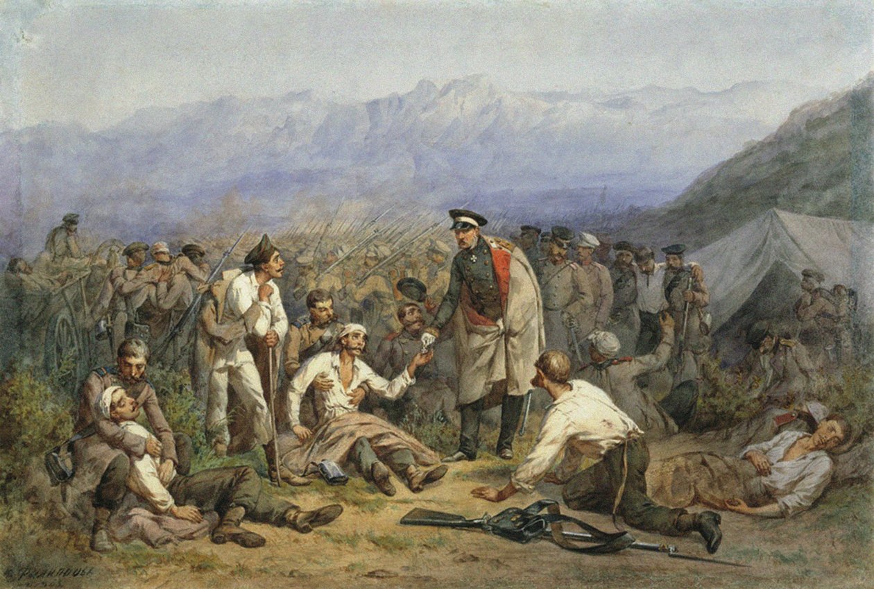 Après la bataille. Scène de la guerre de Crimée - Konstantin Nikolaevich Filippov
