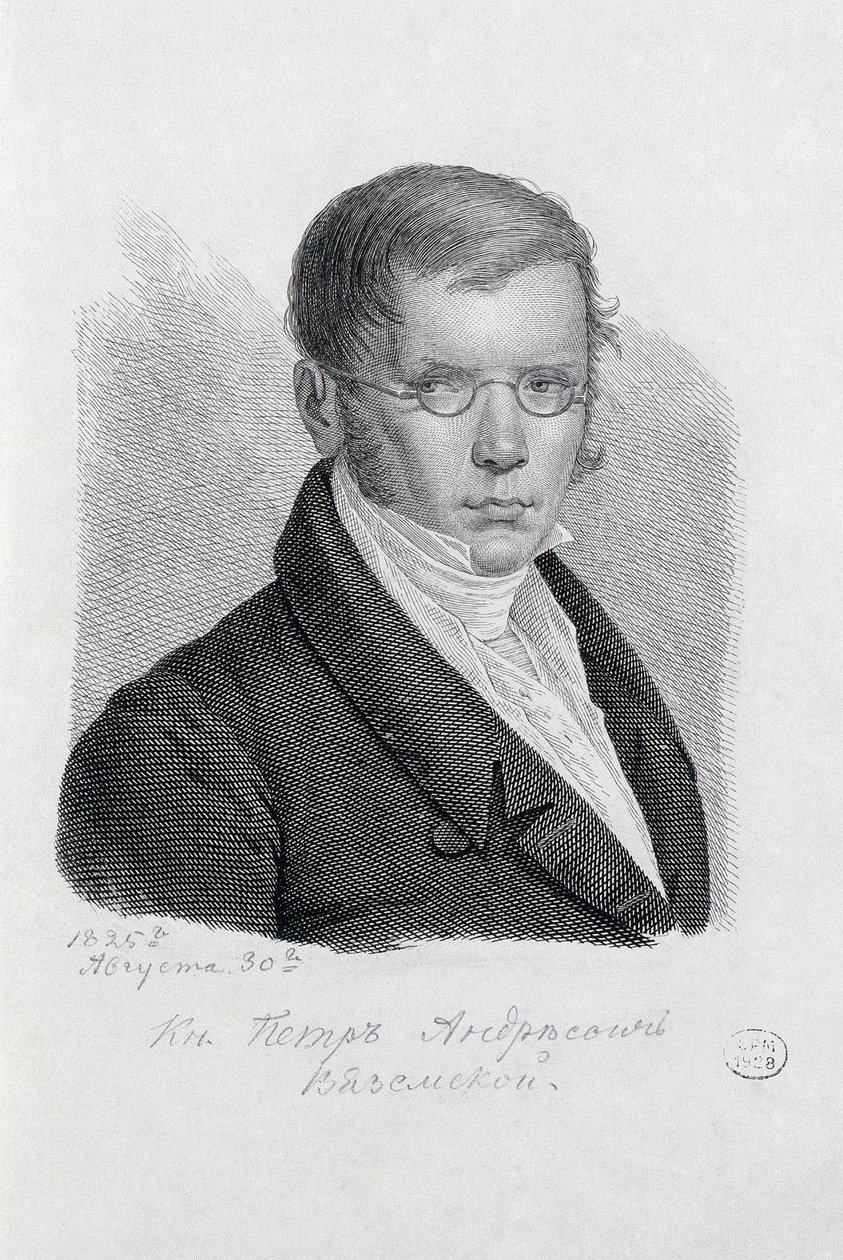 Portrait du poète Prince Piotr Andreïevitch Viazemski 1792-1878 - Konstantin Yakovlevich Afanasyev