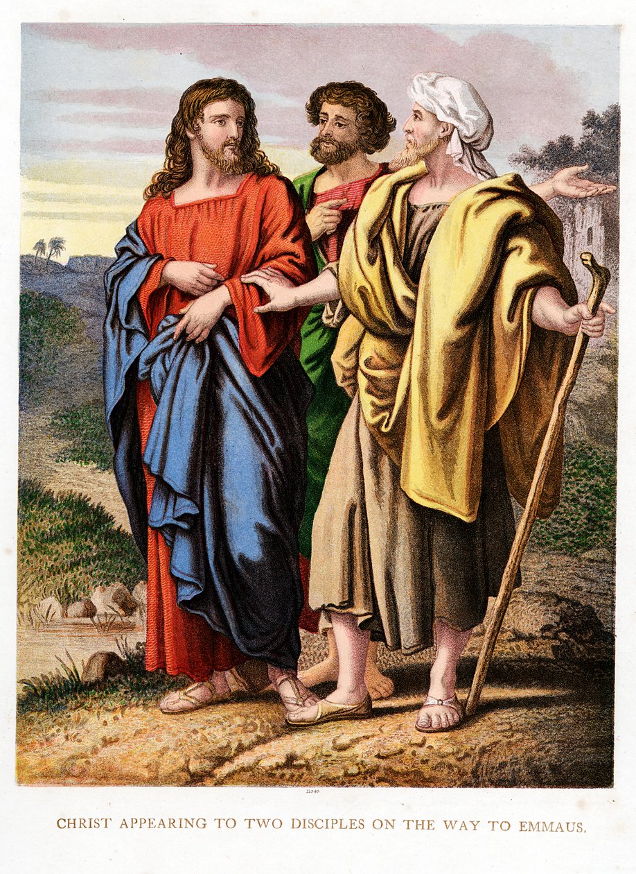 Le Christ apparaissant aux deux disciples sur le chemin d
