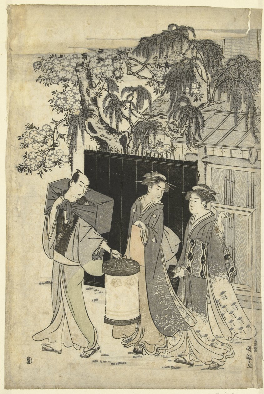 La maison du poète kyoka la nuit - Kubota Shunman