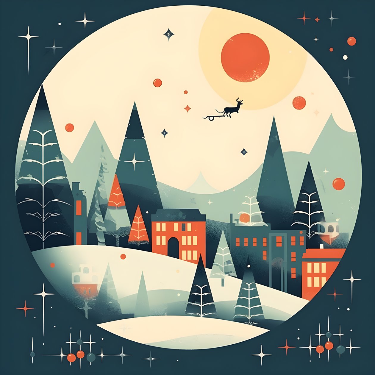 carte postale de Noël style années 60 2 - Kurt Heppke