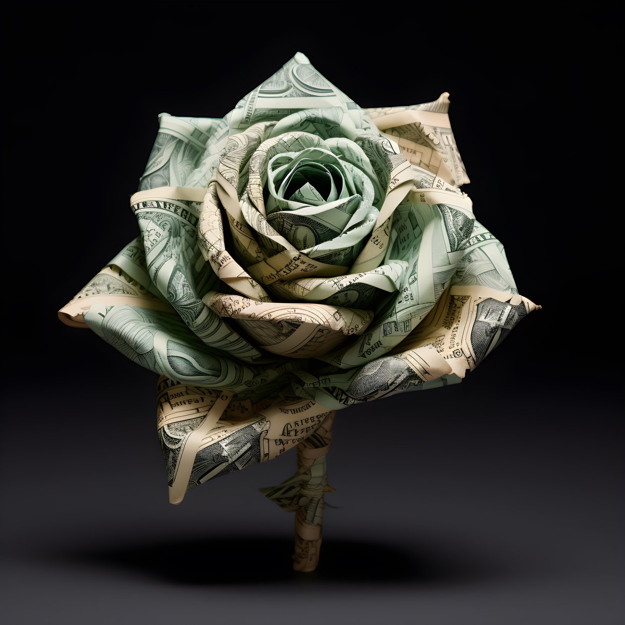 une rose de billets de 100 dollars électriques 3 - Kurt Heppke