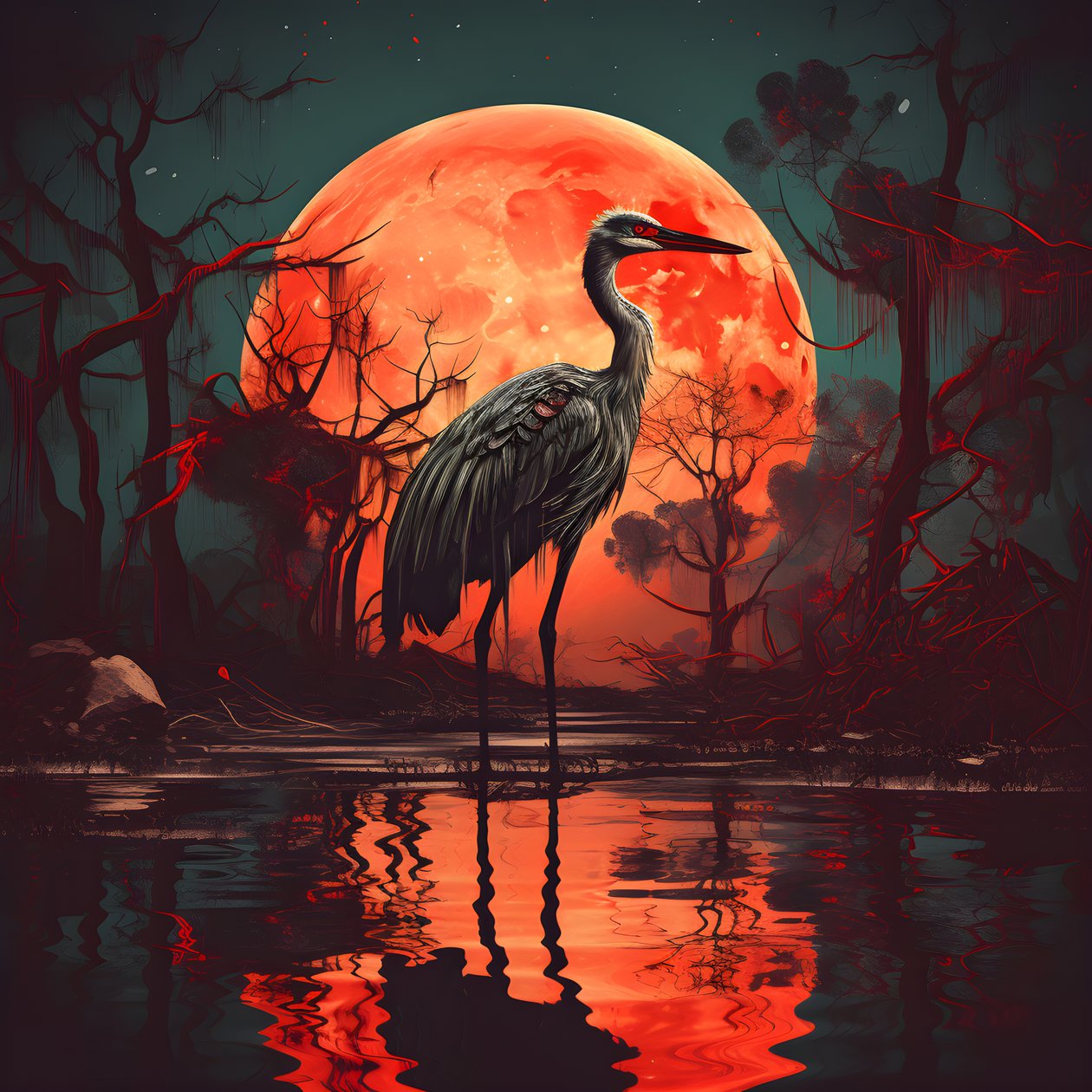 Oiseau debout dans l