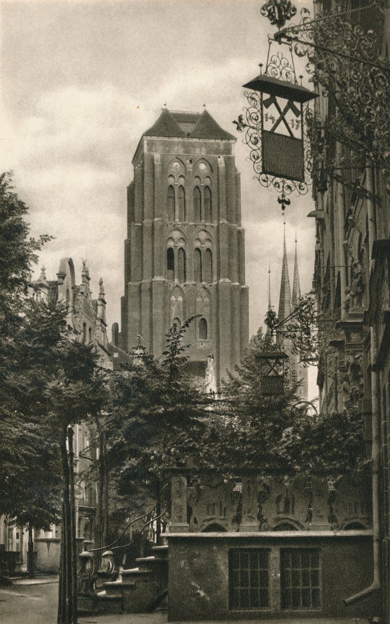 Danzig. Jopengasse - Marienkirche, 1931 - Kurt Hielscher