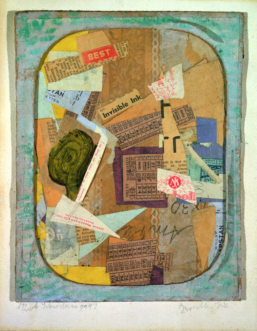 Encre invisible, 1947 - Kurt Schwitters
