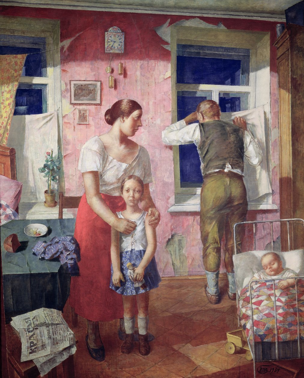 Alarme, 1934 - Kuzma Sergeevich Petrov Vodkin