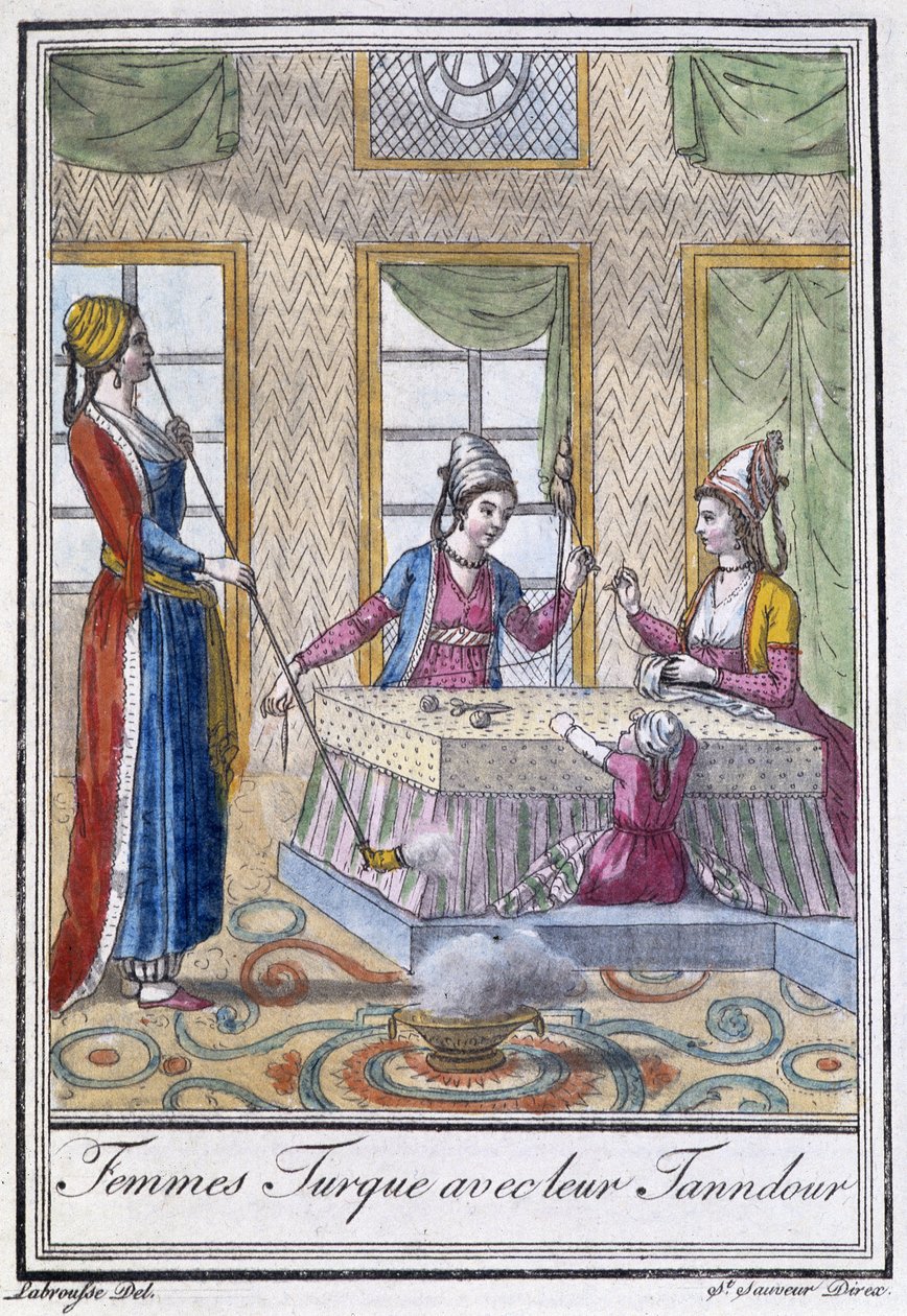 Femmes turques avec leur tandour - L.F. Labrousse