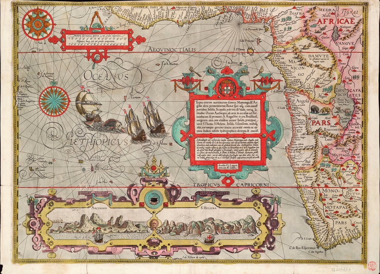 Carte de la côte de Guinée, Manicongo et Angola jusqu
