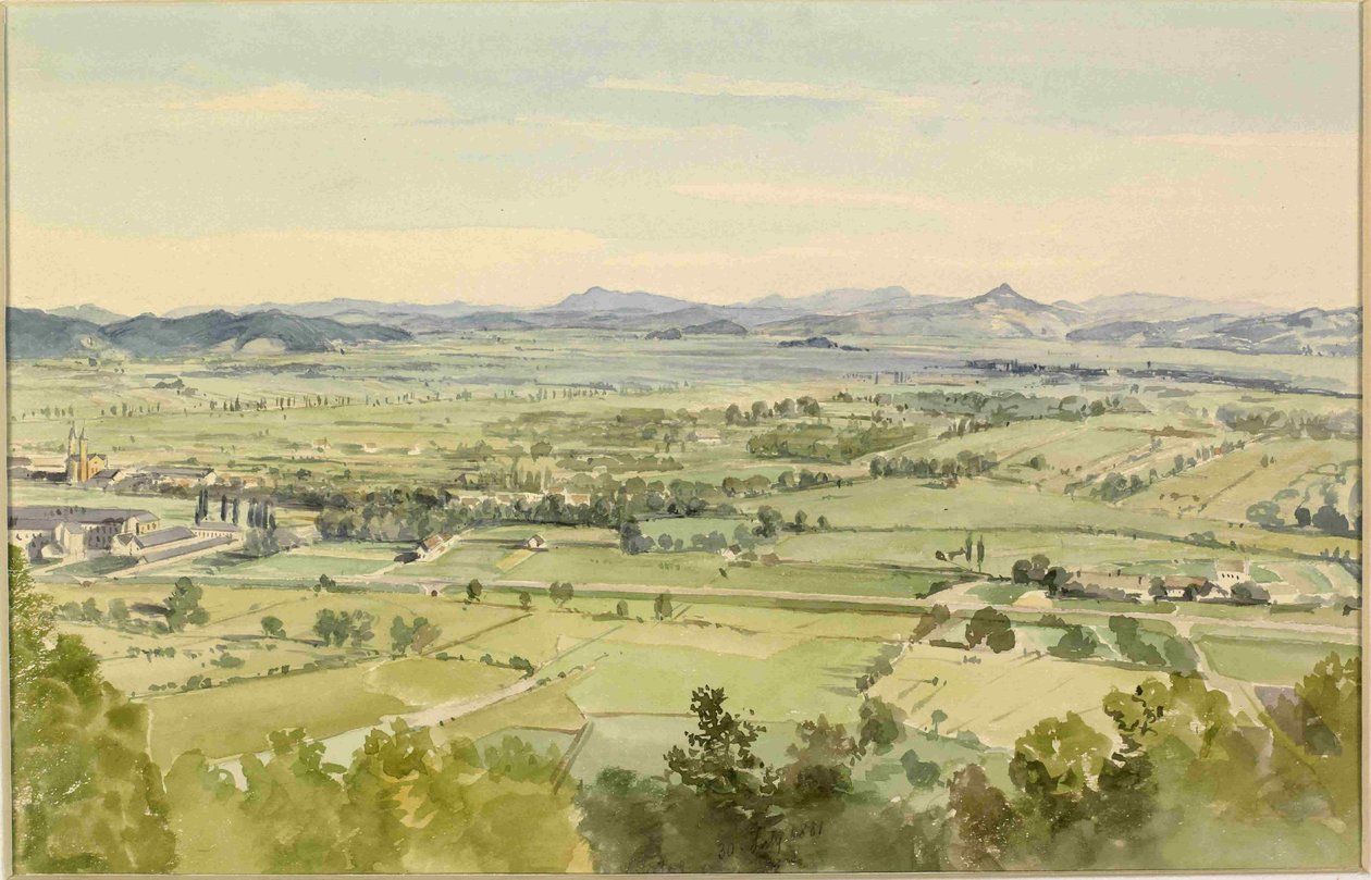 Ljubljansko barje z Roznikan - Ladislav Benesch