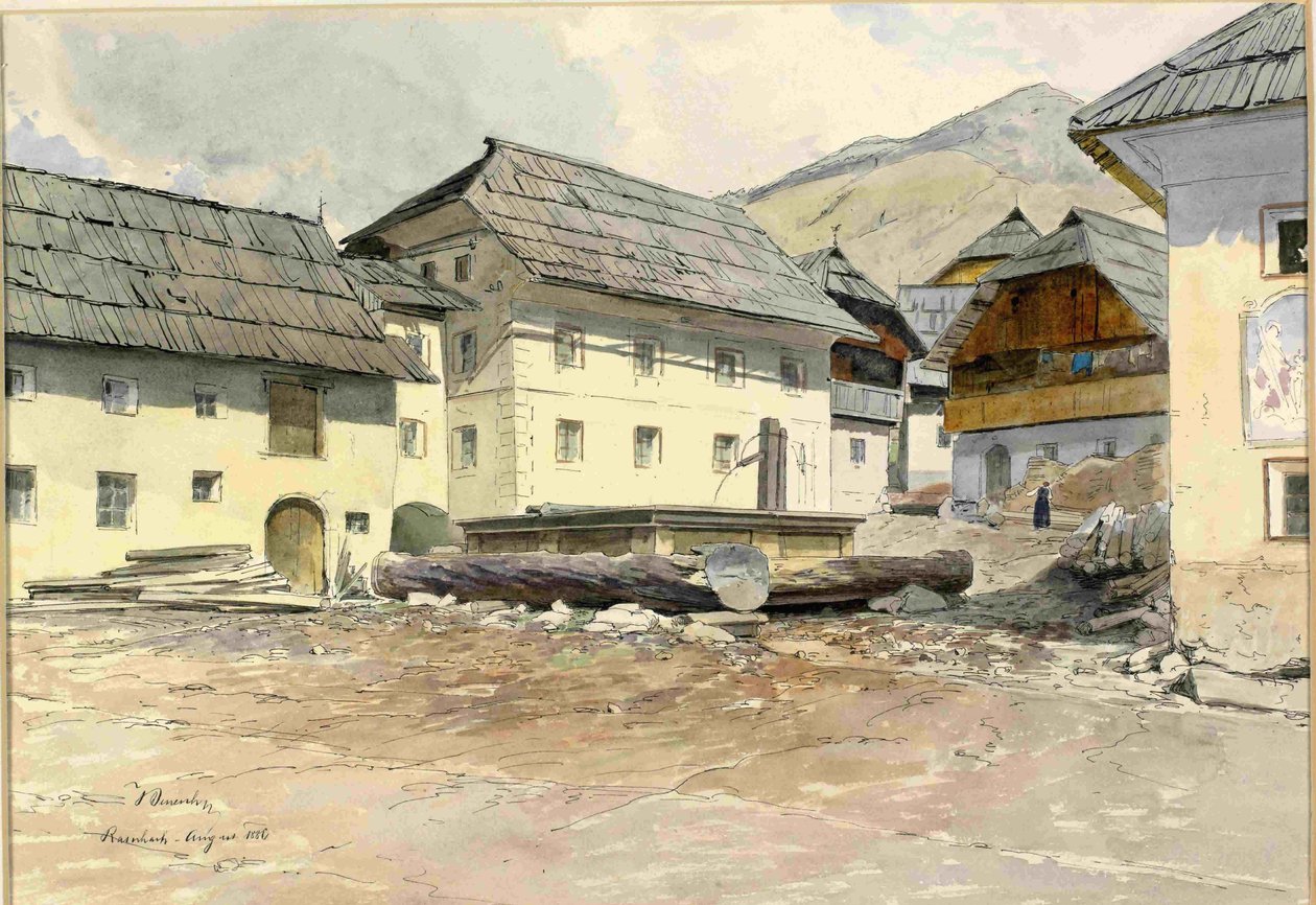 Rateče-fontaine au centre du village - Ladislav Benesch