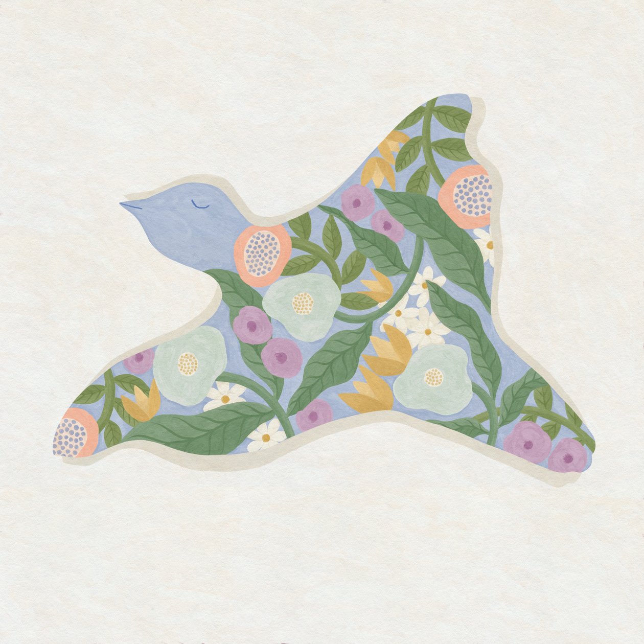 Fleurs de printemps et oiseau, 2023 - Lady Ann de Borja
