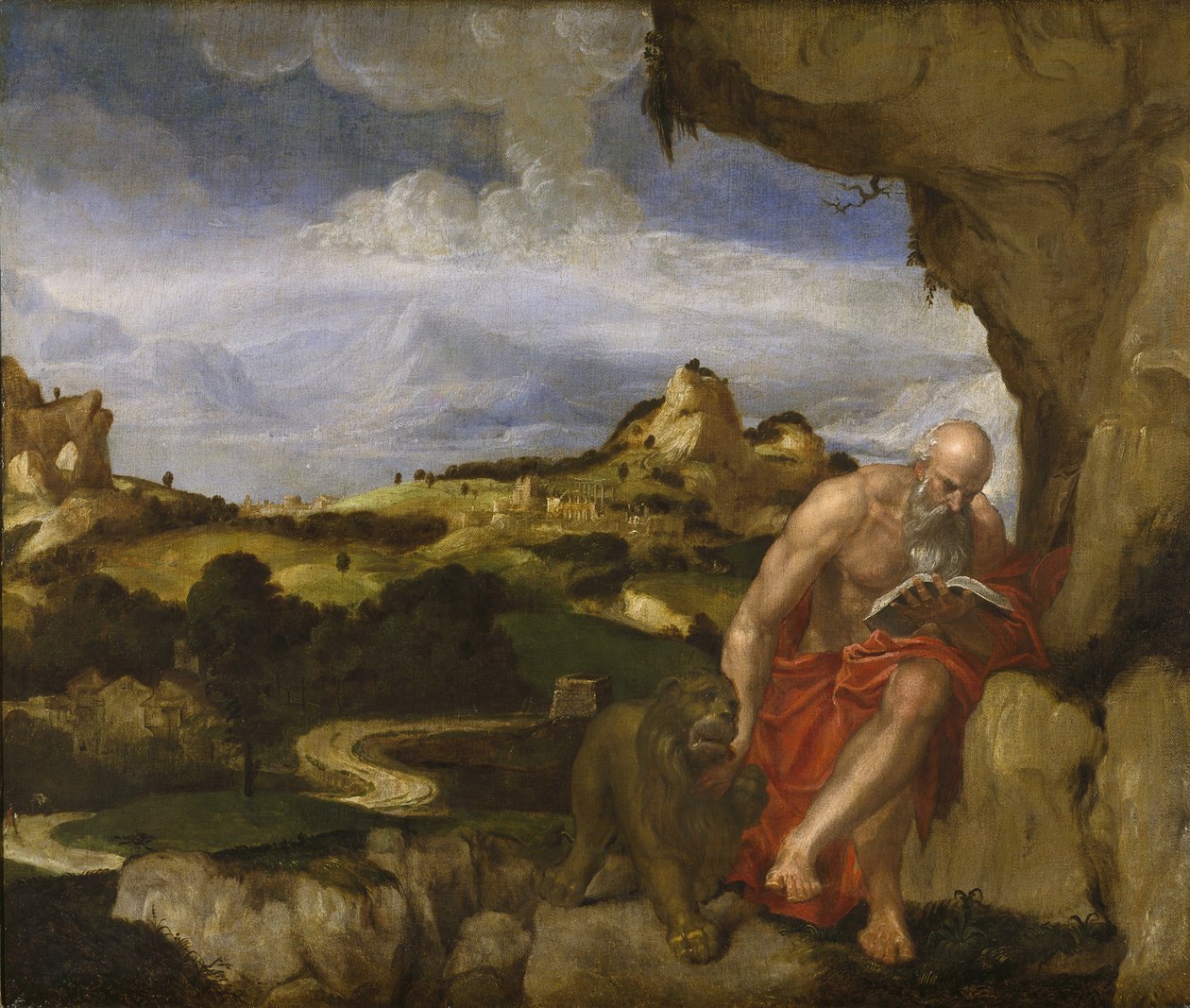 Saint Jérôme dans le désert, 16e siècle - Lambert Sustris