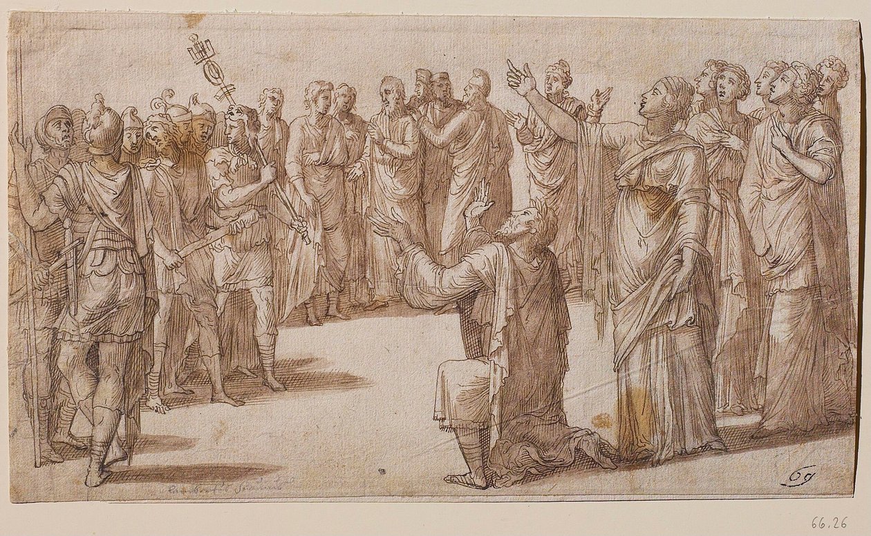 Auguste et la Sibylle Tiburtine, vers 1547 - Lambert Lombard