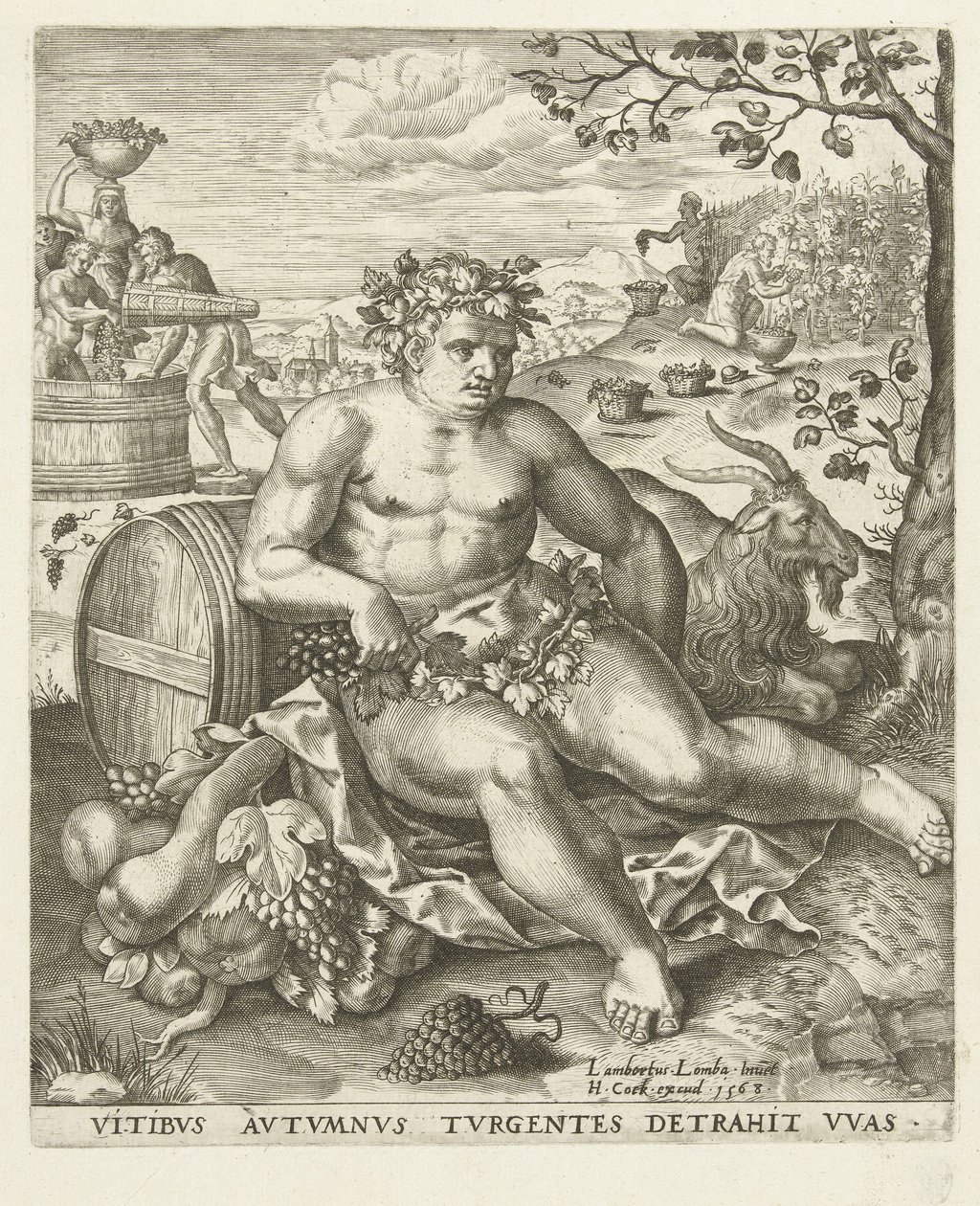 Automne : Bacchus et la vendange - Lambert Lombard