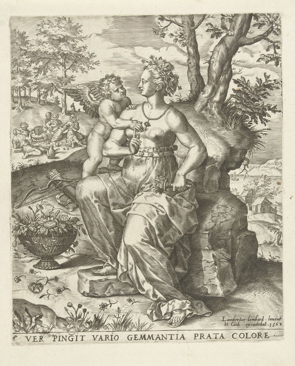 Printemps : Vénus et Cupidon - Lambert Lombard