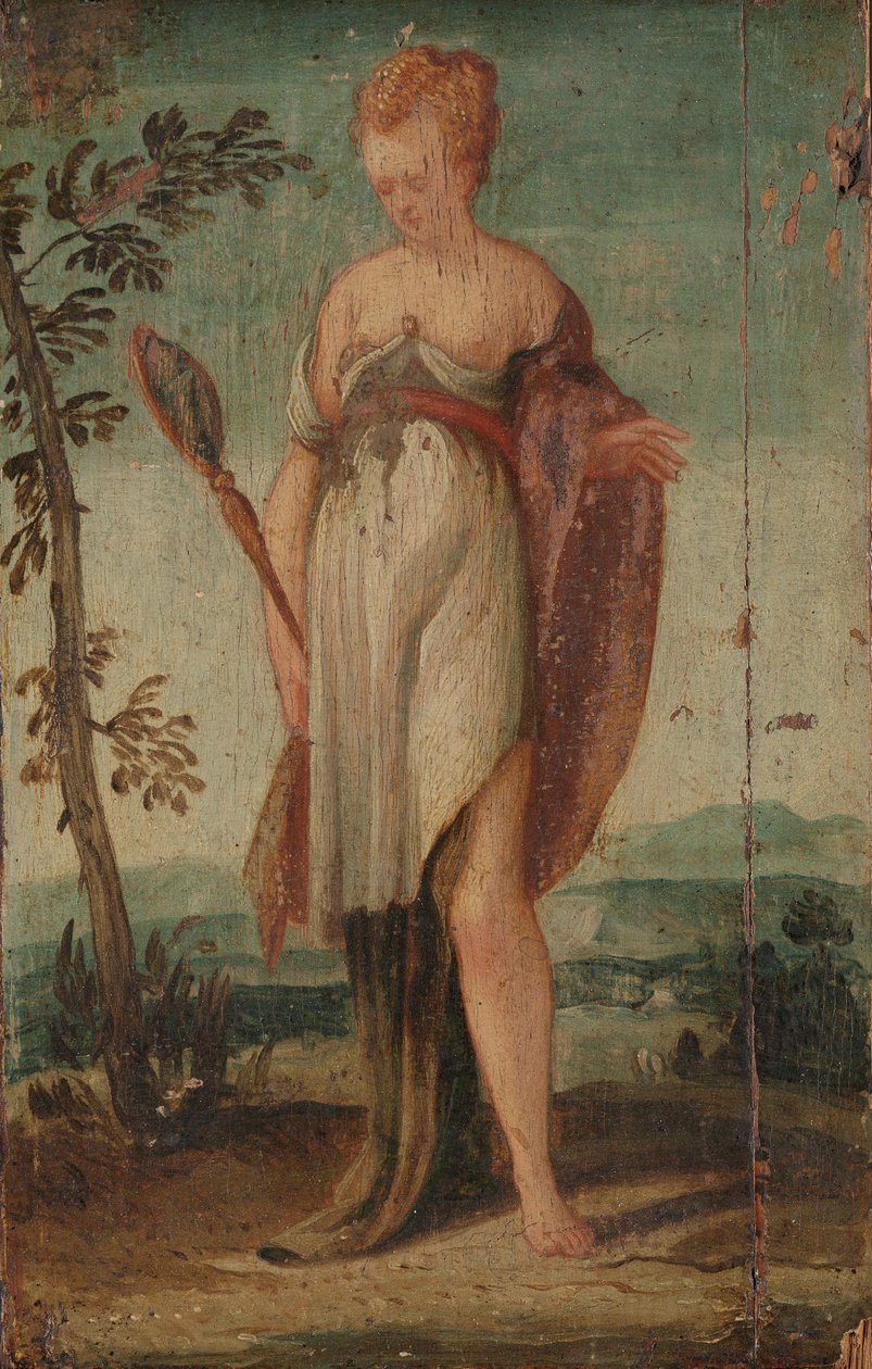 Femme avec miroir - Lambert Sustris