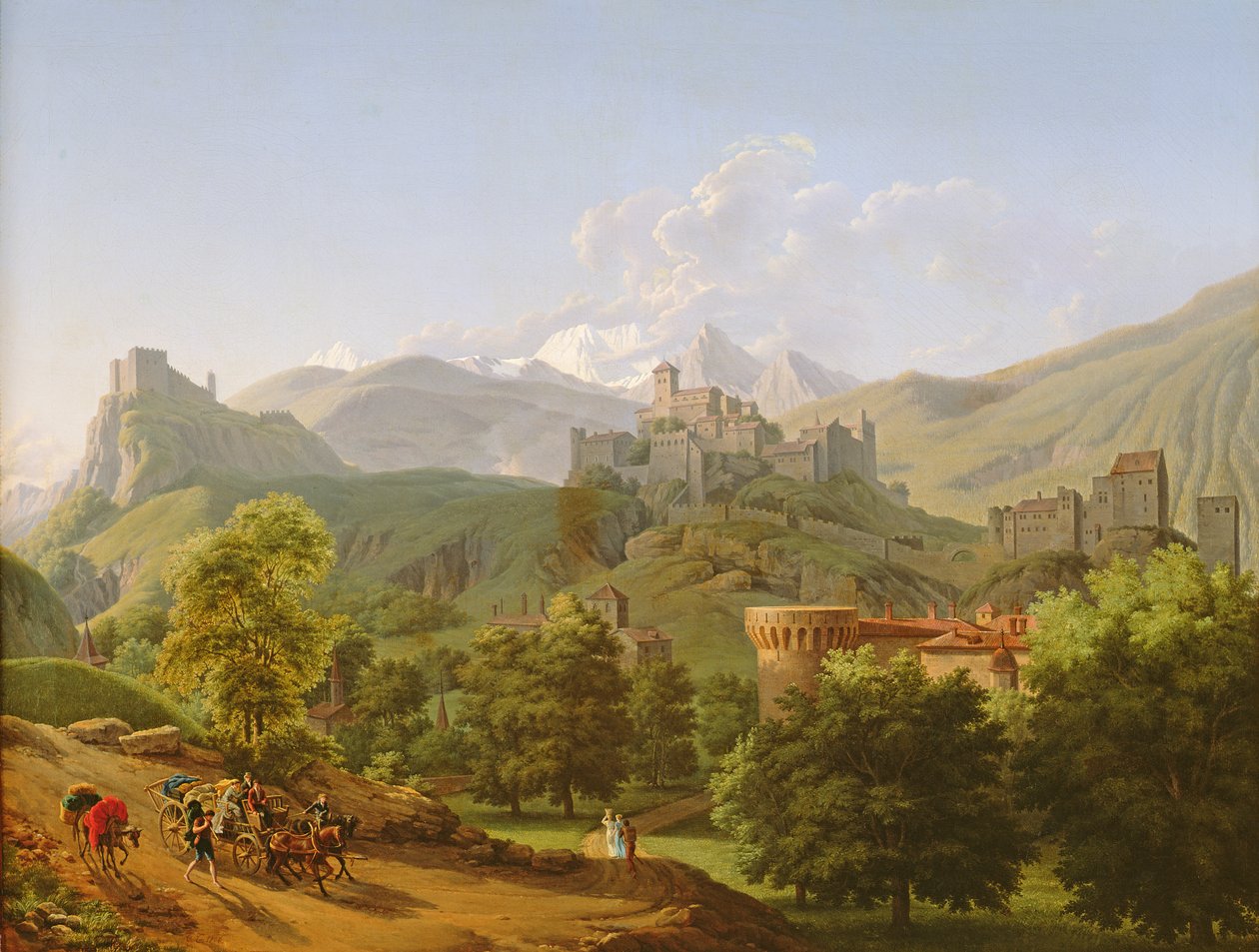 Vue de la ville de Sion en Valais, 1810 - Lancelot Théodore Turpin de Crissé de Crissé