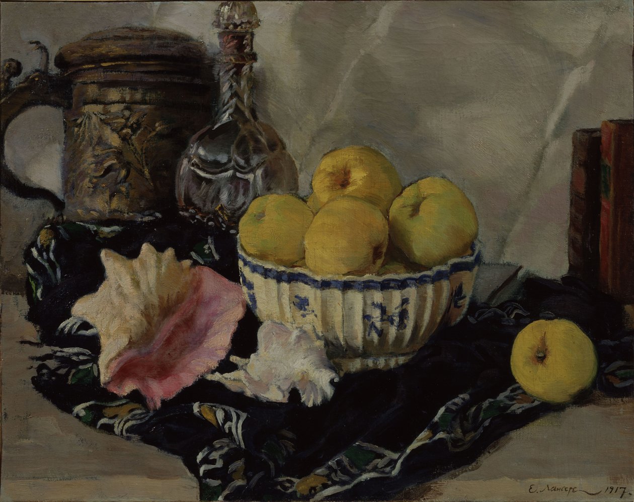 Nature morte. Coquillage et pommes, 1917 - Lanceray