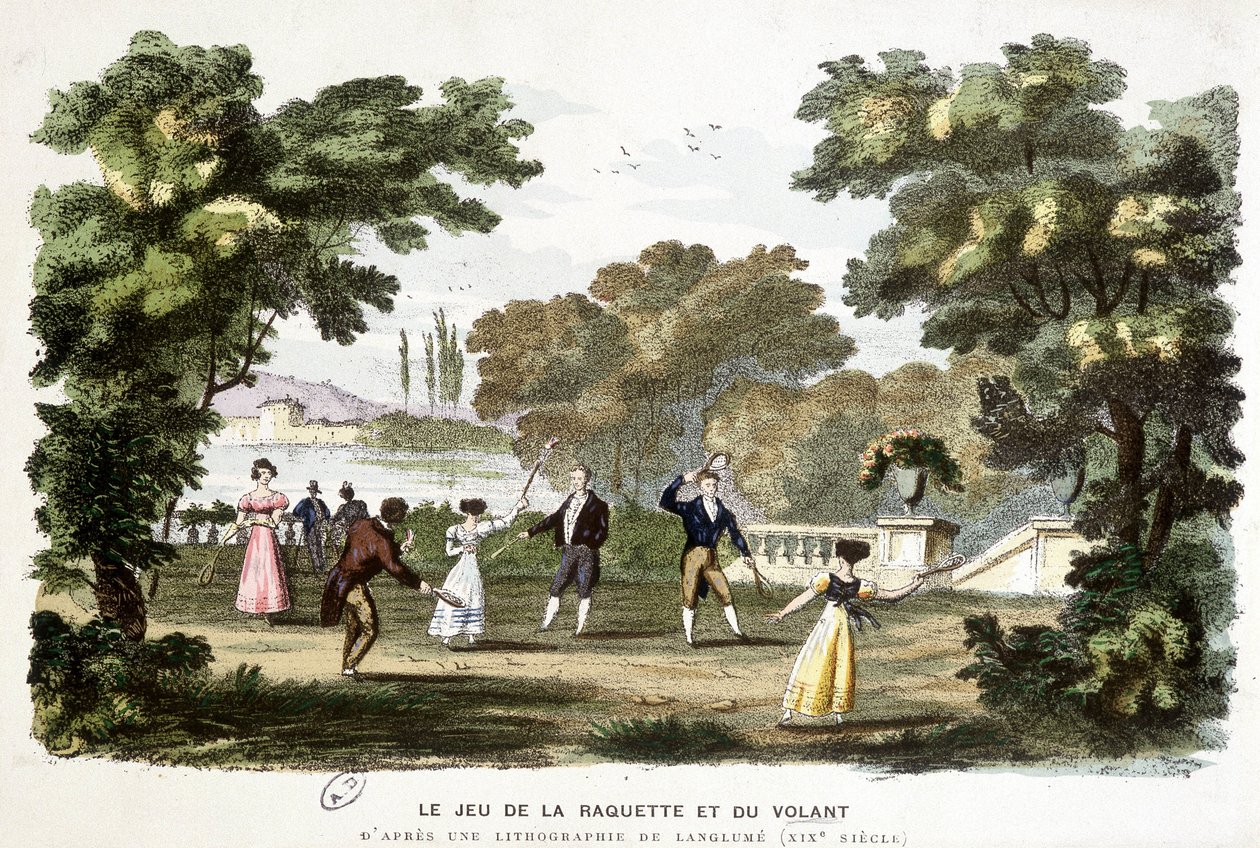 Jeux anciens : le jeu de raquette et volant, ancêtre du badminton, d