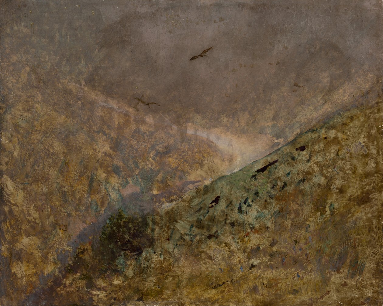 Vallée avec des oiseaux de proie - Laszlo Mednyanszky