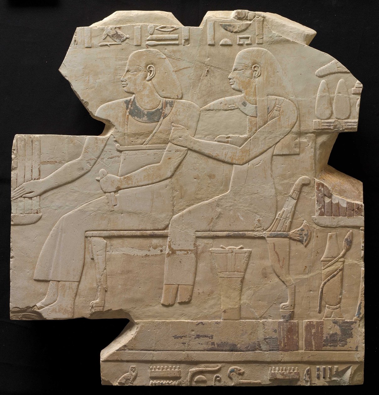 Couple assis : Ancêtres de Mentuemhat, vers 667-647 av. J.-C. - Late Period Egyptian