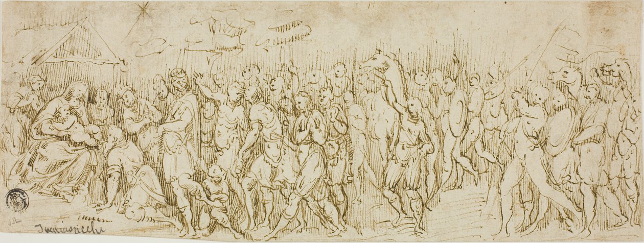Adoration des mages - Lattanzio Gambara