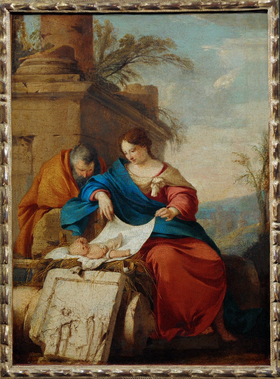 Le repos de la Sainte Famille - Rest on the Flight to … - Laurent de (workshop of) La Hyre
