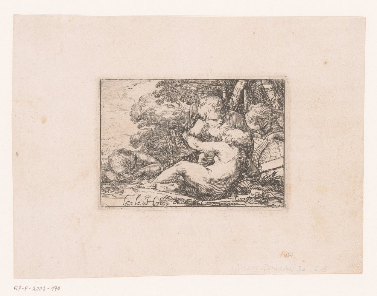 Bacchanale avec des putti ivres - Laurent de La Hire