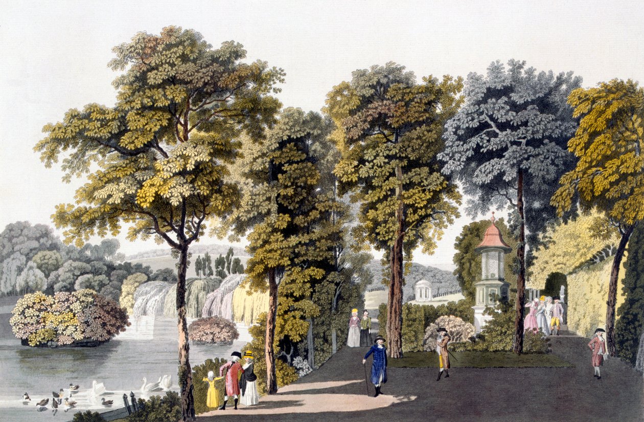 Vue du parc à Neu-Waldeg, Dornbach, Vienne, 1792 - Laurenz Janscha