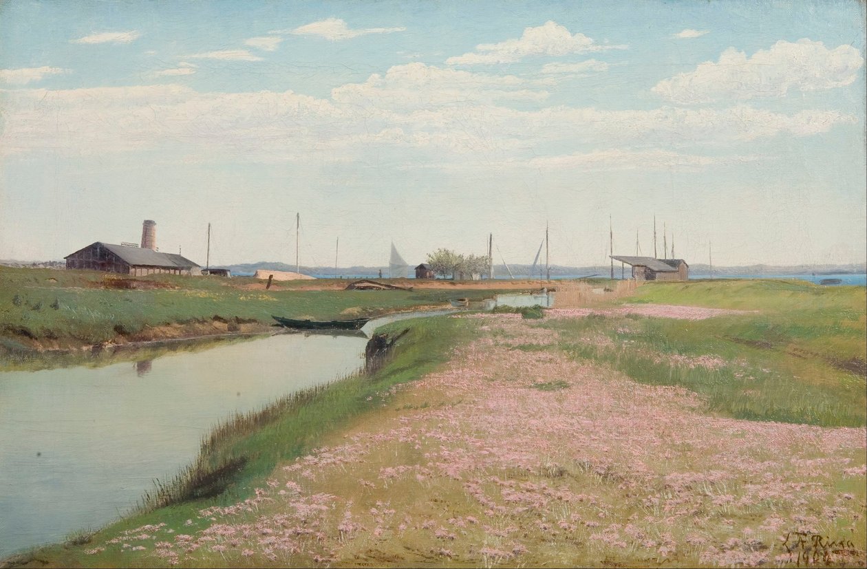La rivière et le port à Frederiksværk - Laurits Andersen Ring