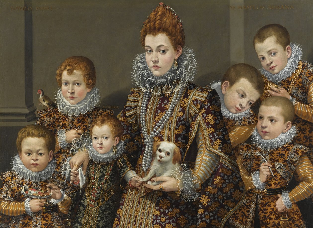 Portrait de Bianca Degli Utili Maselli et ses enfants - Lavinia Fontana