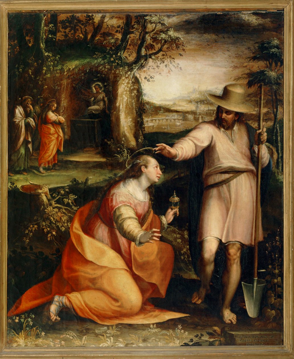 Le Christ apparaît à Sainte Marie-Madeleine - Noli me tangere ... (peinture sur toile) - Lavinia Fontana
