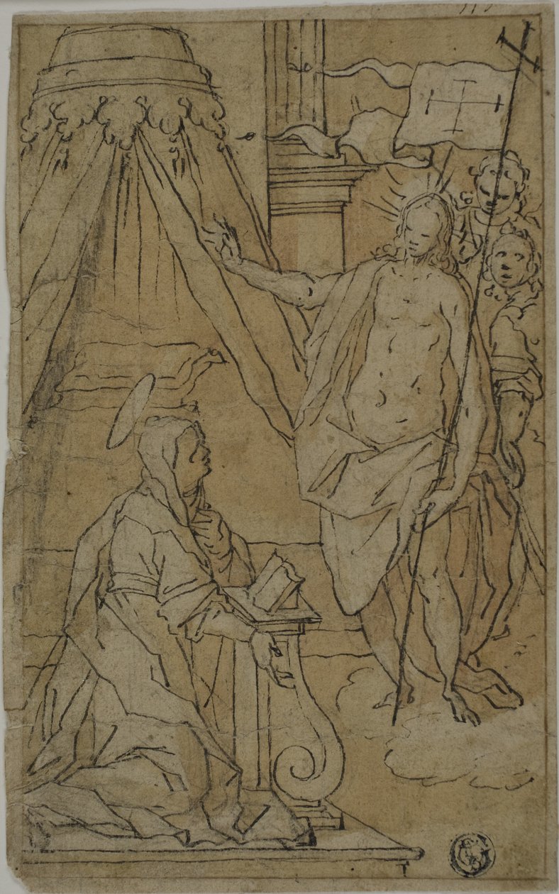 Le Christ apparaissant à sa mère - Lazzaro Tavarone